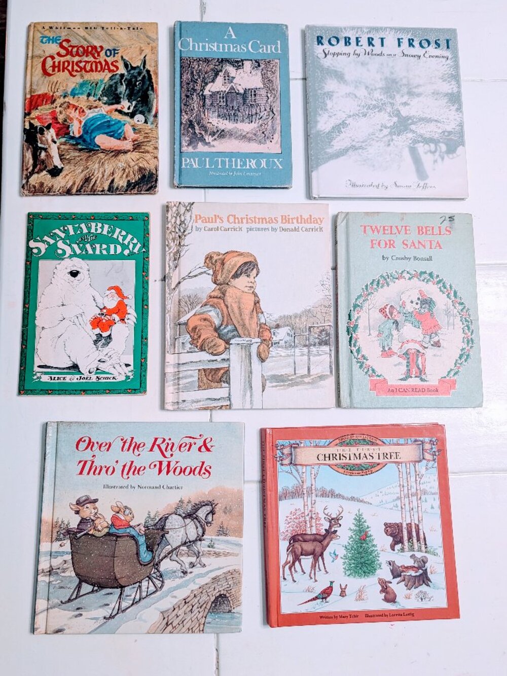 Lot of 8 VTG Children's Christmas Books HC 60s-00s Weekly Reader Santa Jesus
